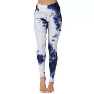 𝅺ANTI Cellulite Blue White Leggings S